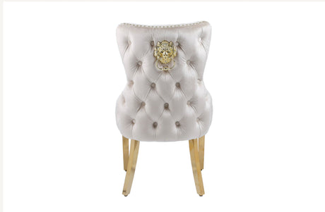 Back side view of a luxury dining chair