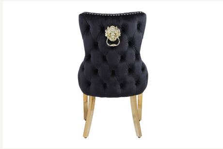 Back side view of a luxury dining chair