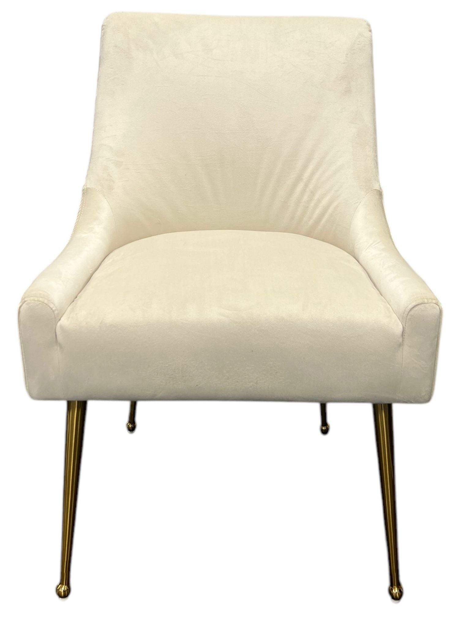 Ottavia 180cm Chrome Gold Dining Table With Milano Velvet Gold Chairs