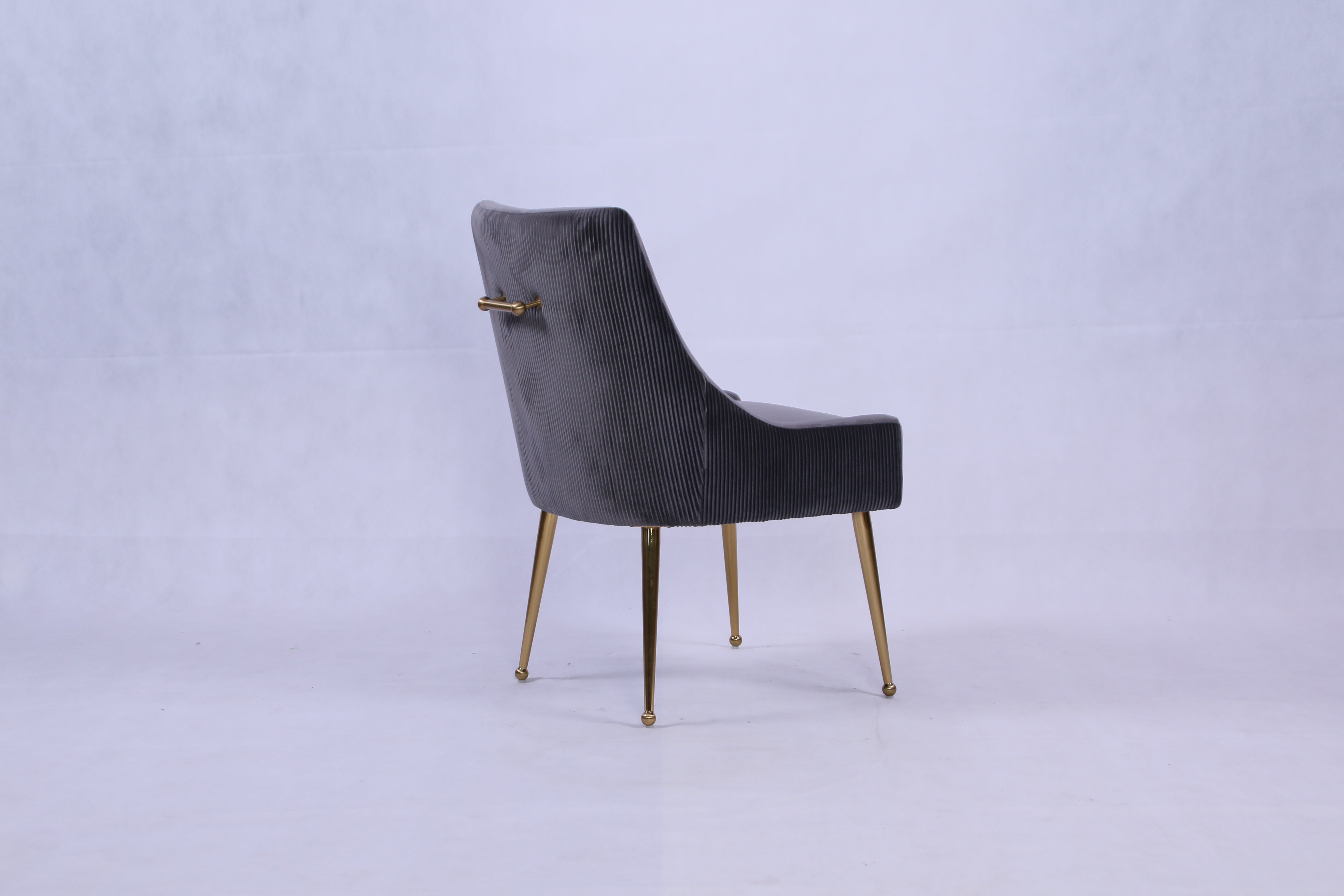Ottavia 180cm Chrome Gold Dining Table With Milano Velvet Gold Chairs