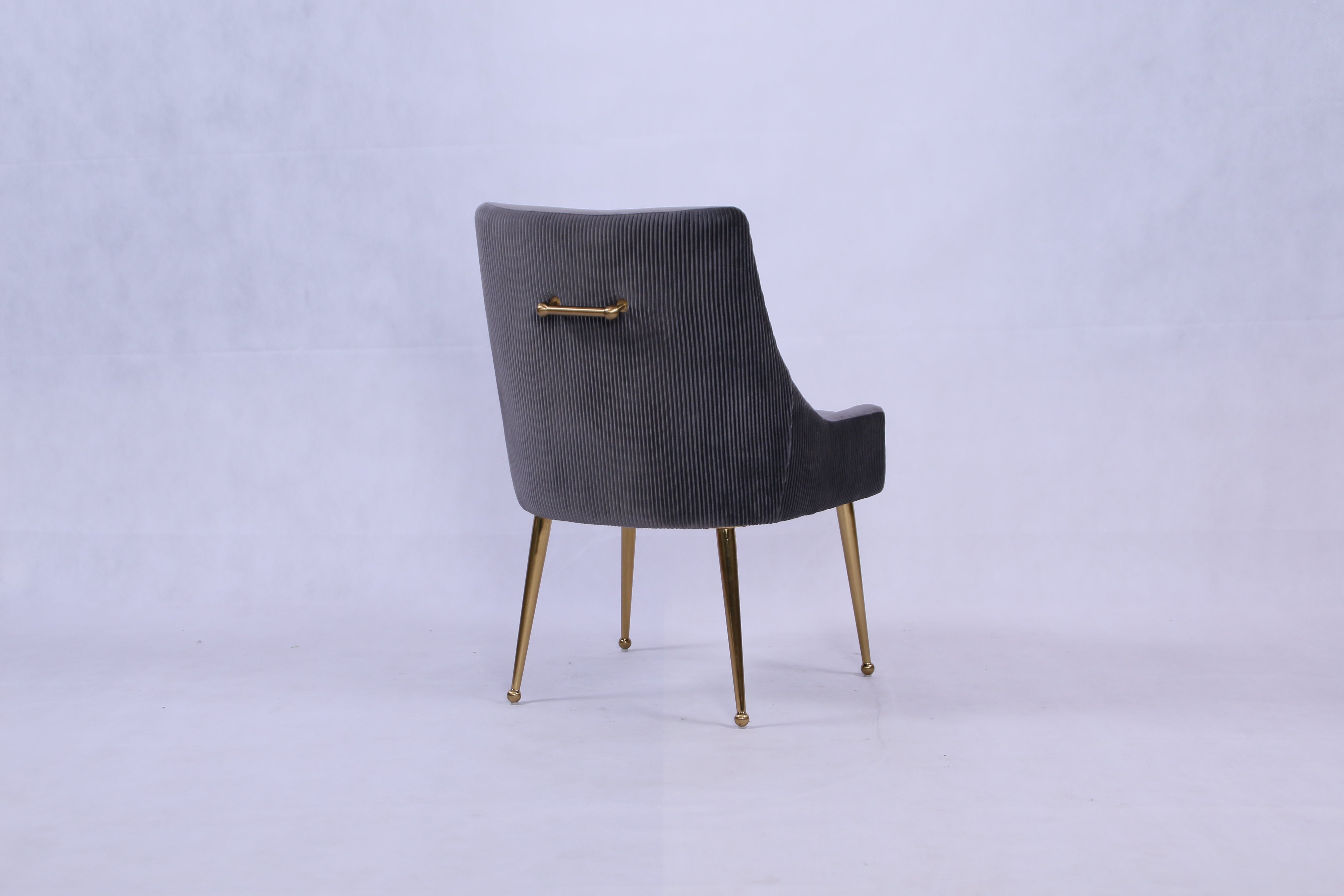 Ottavia 180cm Chrome Gold Dining Table With Milano Velvet Gold Chairs