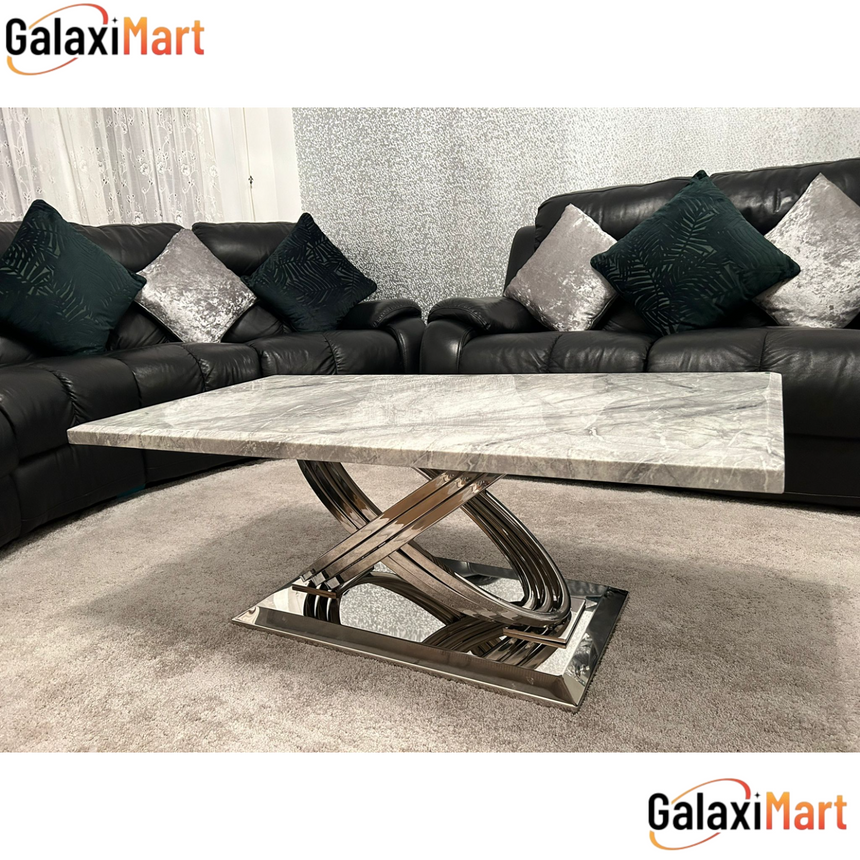 Elina 180cm Grey Marble Dining Table With High Back Lion Knocker Black Velvet Dining Chairs