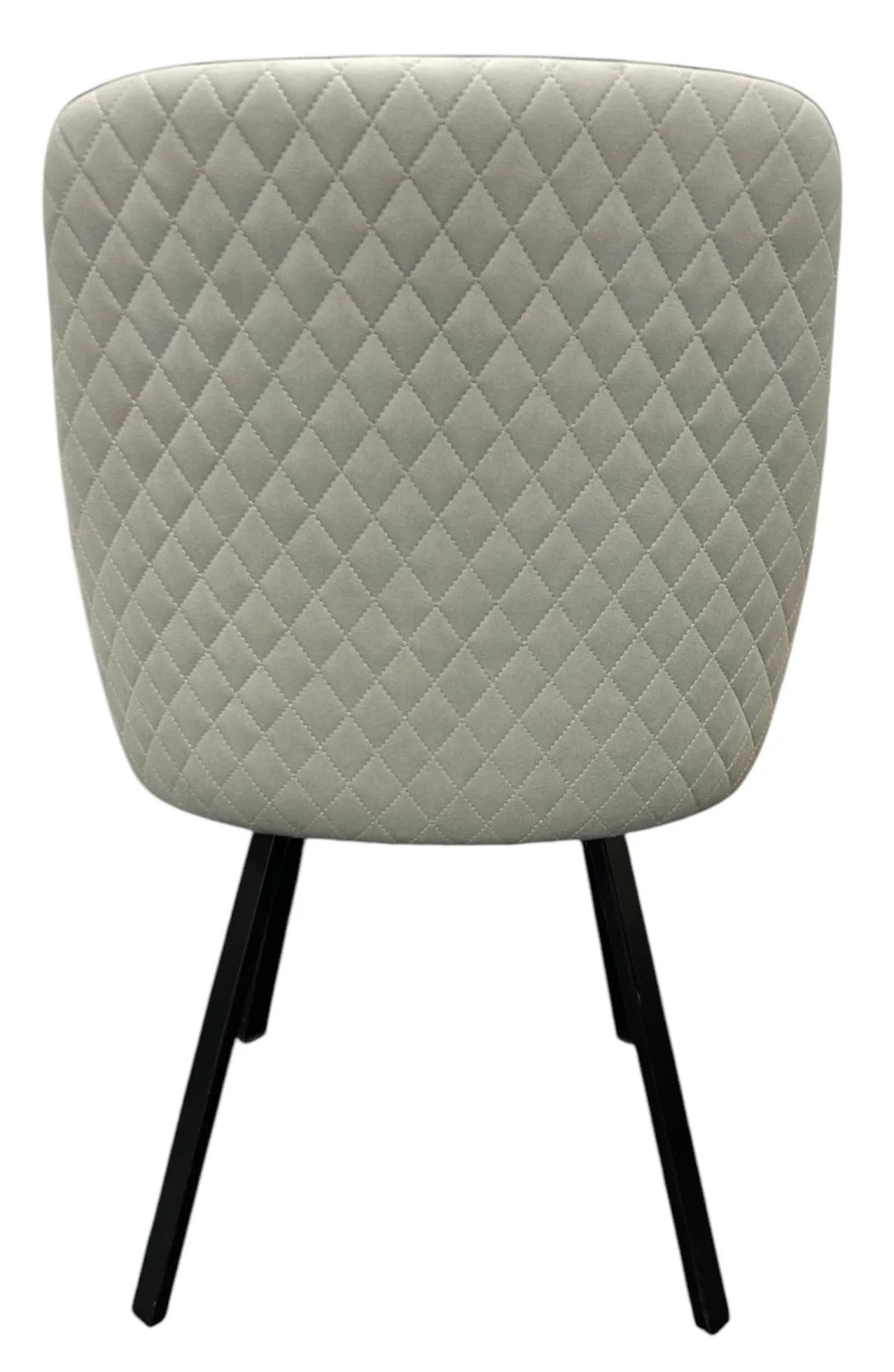 130cm Round White Marble Dining Set | 4 Grey Velvet & PU Leather Chairs