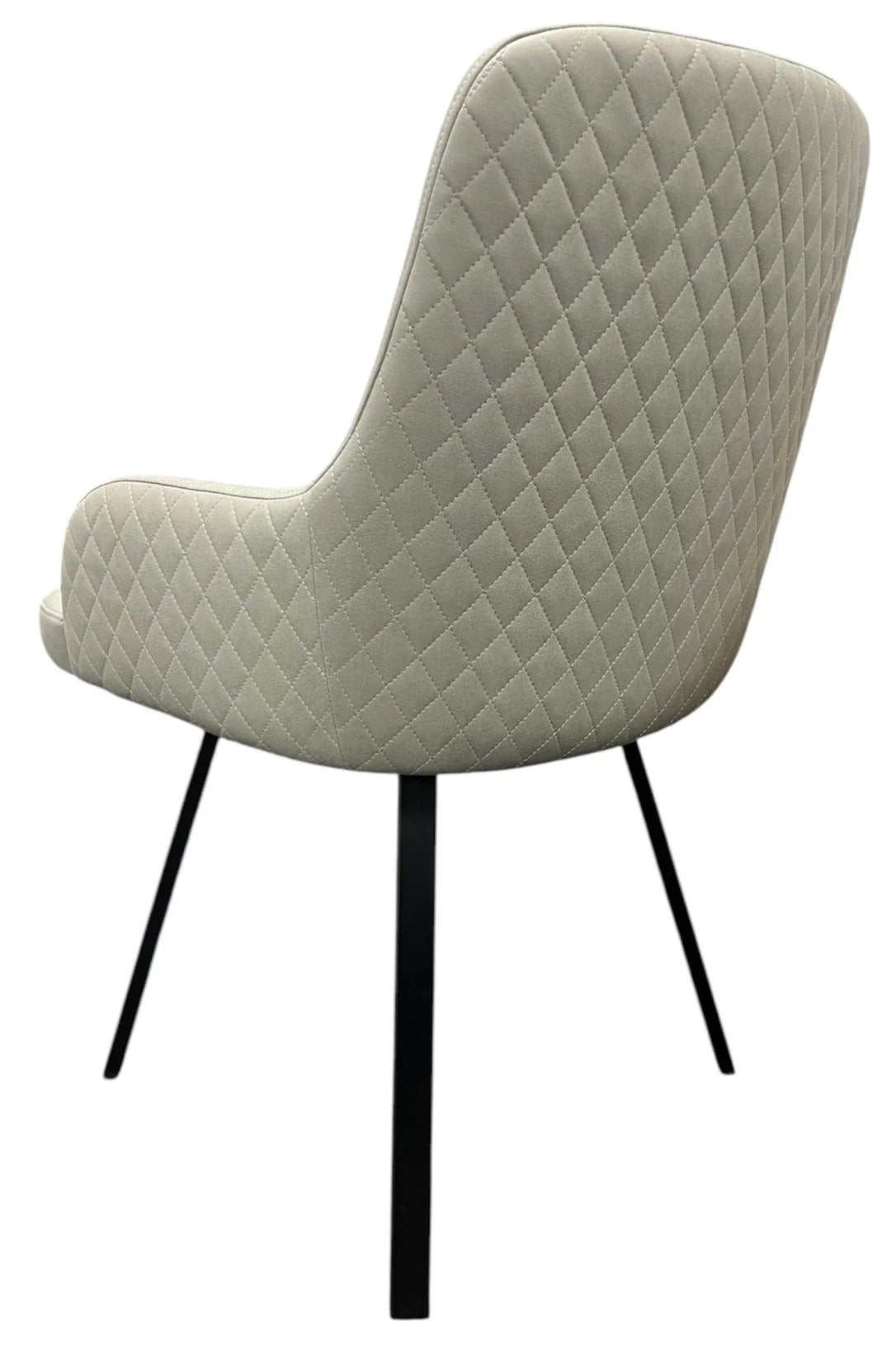 130cm Round White Marble Dining Set | 4 Grey Velvet & PU Leather Chairs