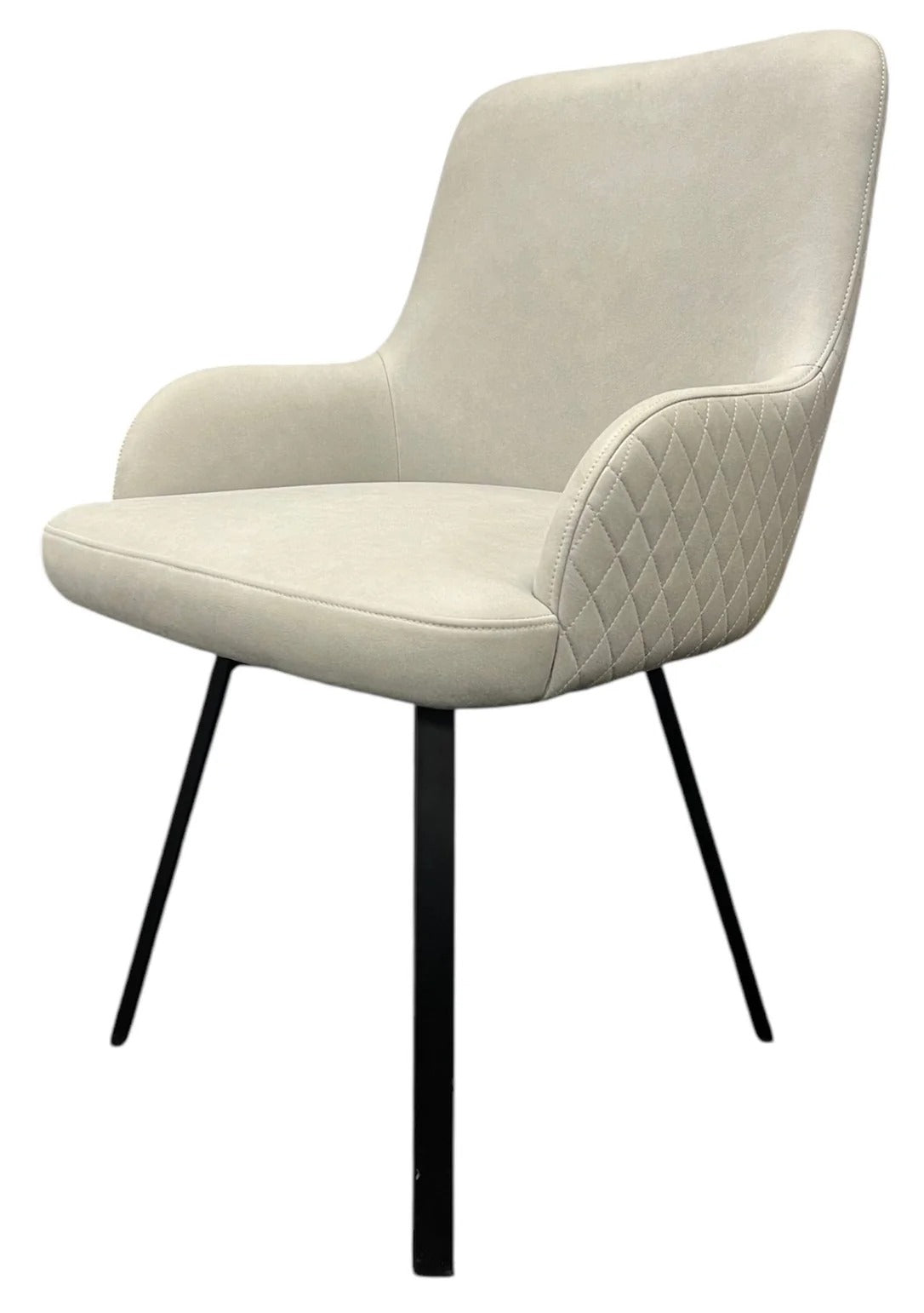 130cm Round White Marble Dining Set | 4 Grey Velvet & PU Leather Chairs