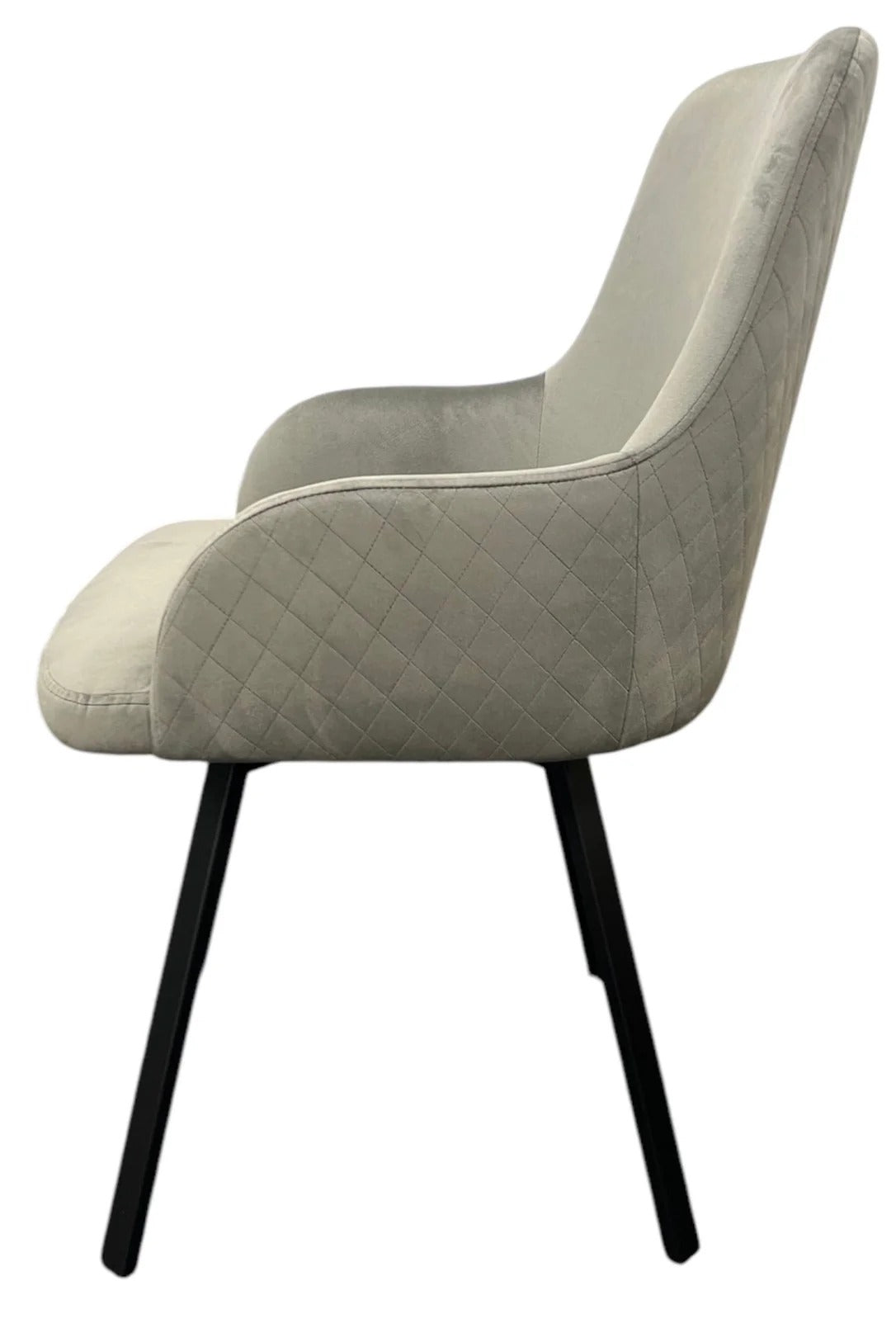 130cm Round White Marble Dining Set | 4 Grey Velvet & PU Leather Chairs