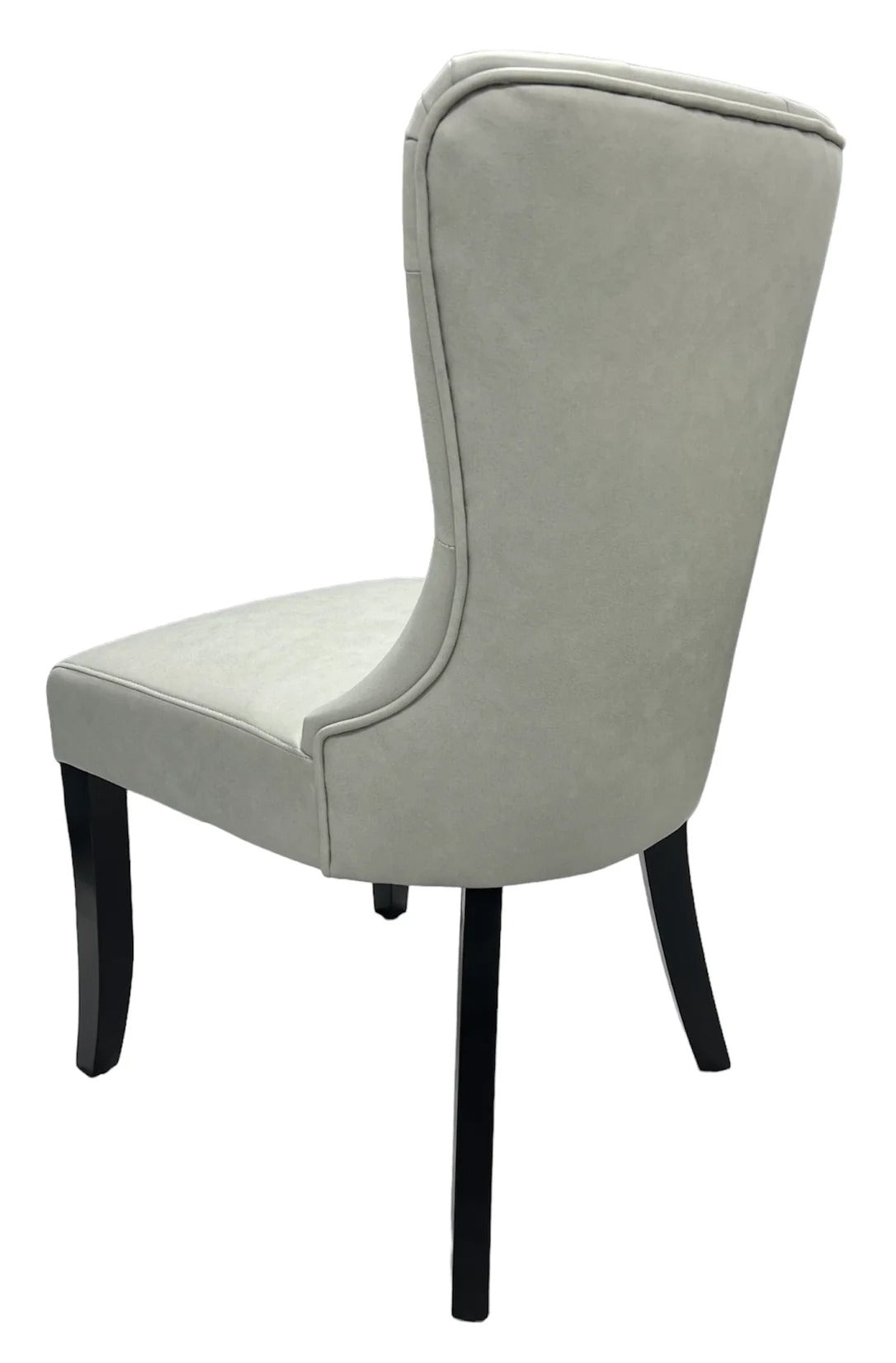 130cm Round Marble Dining Table & 4 Grey PU Leather Chairs
