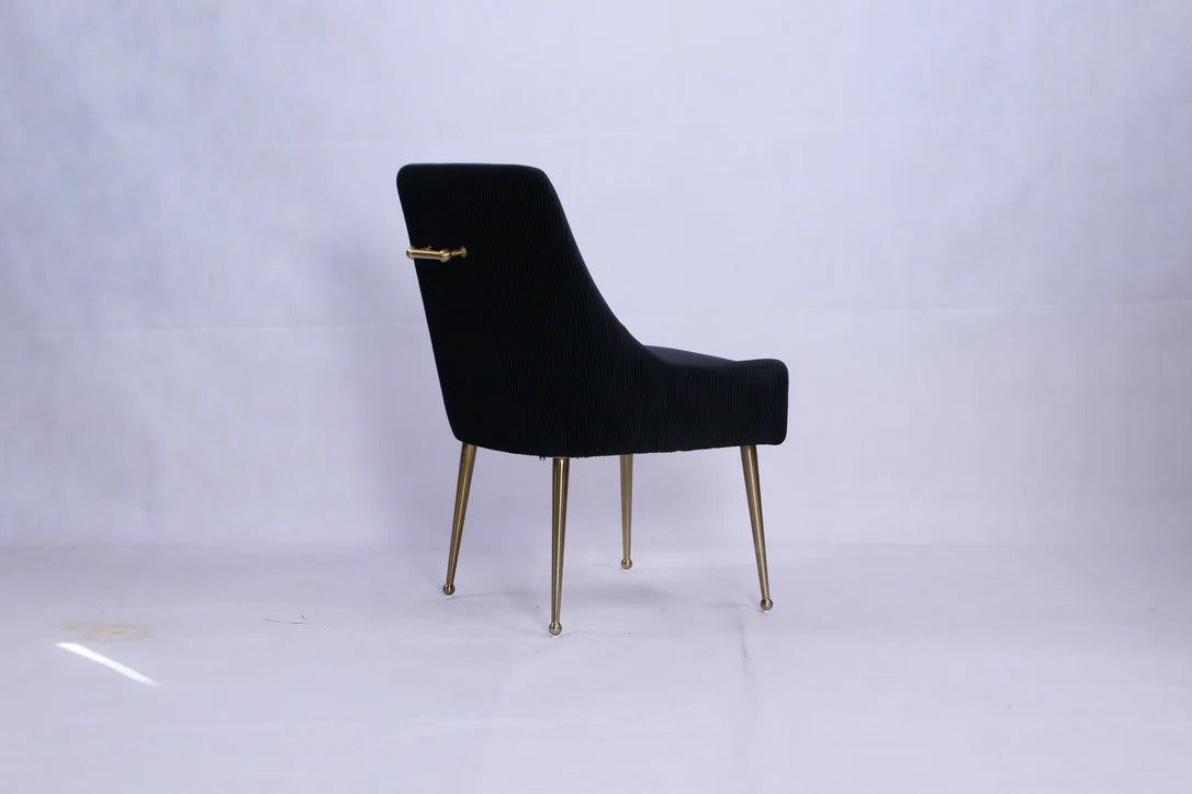 Ottavia 180cm Chrome Gold Dining Table With Milano Velvet Gold Chairs