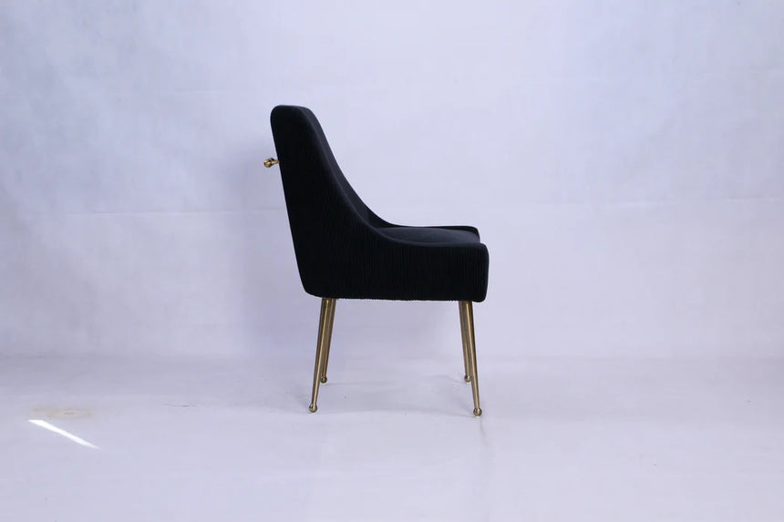 Ottavia 180cm Chrome Gold Dining Table With Milano Velvet Gold Chairs