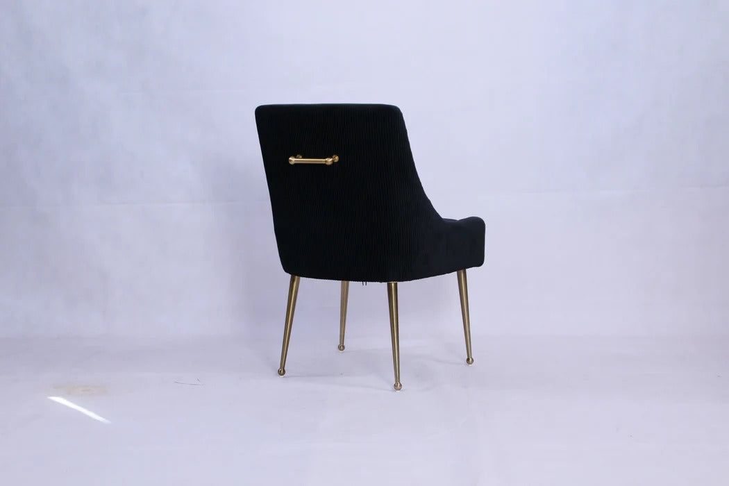 Ottavia 180cm Chrome Gold Dining Table With Milano Velvet Gold Chairs