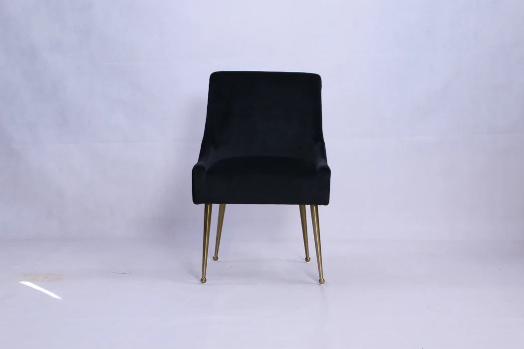 Ottavia 180cm Chrome Gold Dining Table With Milano Velvet Gold Chairs