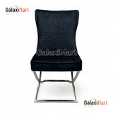 Louis Grey Marble Dining Table 150cm+180cm+200cm  + Sandhurst Button Back Plush Mink Velvet Dining Chairs