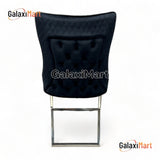 Louis Grey Marble Dining Table 150cm+180cm+200cm  + Sandhurst Button Back Plush Mink Velvet Dining Chairs