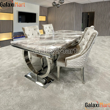 Ariaana Marble Dining Table With Chairs