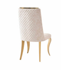 Roxby Cream & Gold Dining Chair - View 2