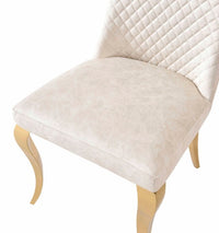 Roxby Cream & Gold Dining Chair - Cream & Gold | 4 Chairs