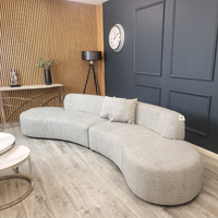 Miami curved boucle large sofa — view 1