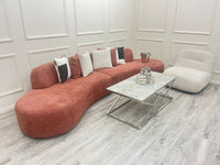 Miami curved boucle large sofa — view 4