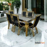 Louis Gold Dining Table With Chairs