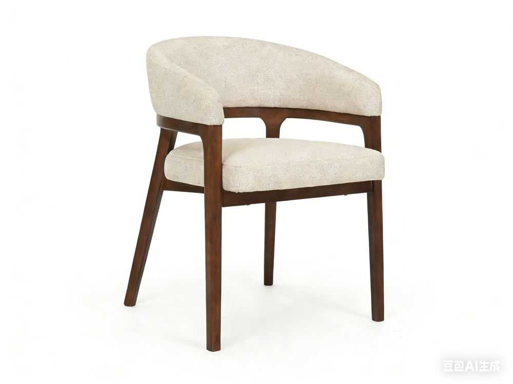 Zara Walnut & Taupe Upholstered Dining Chair