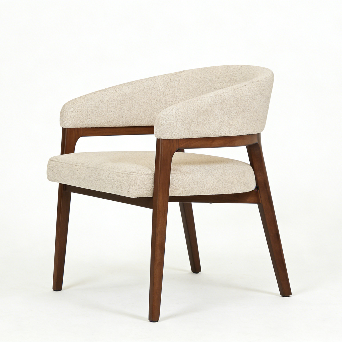 Zara Walnut & Taupe Upholstered Dining Chair - 2 Chairs