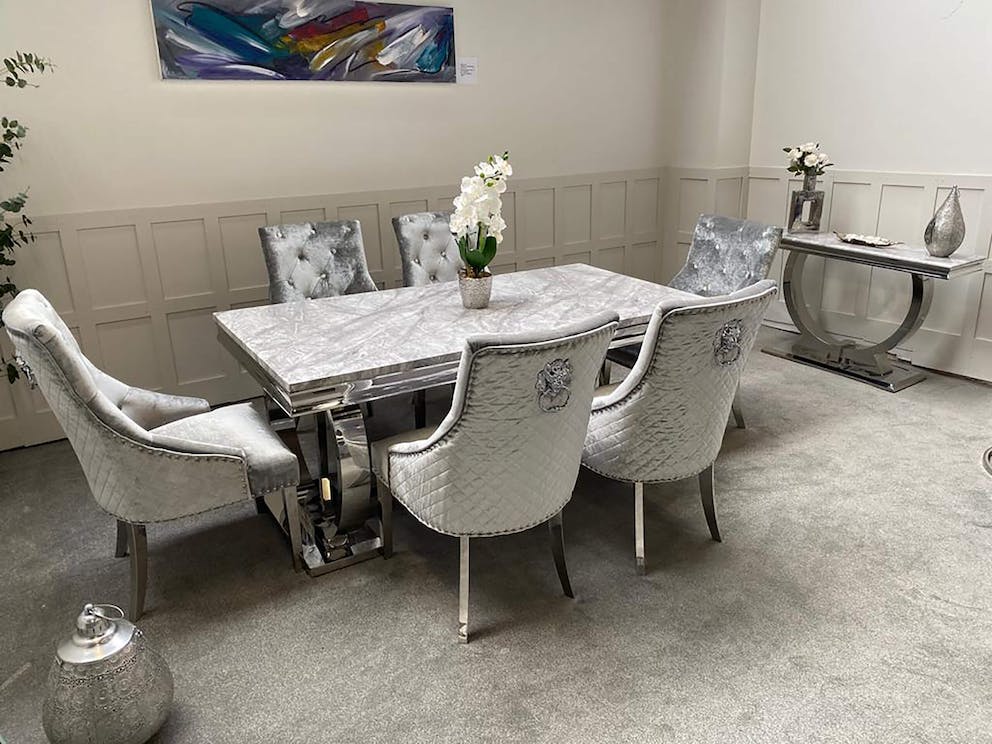 Ariaana Marble Dining Table With Chairs