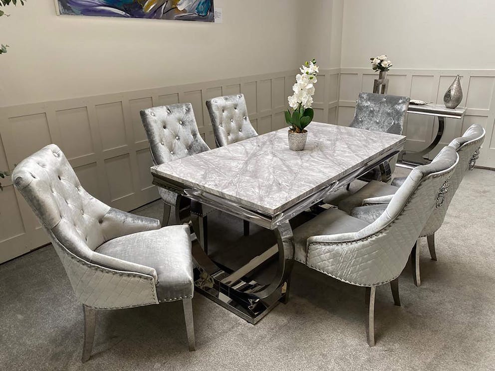Ariaana Marble Dining Table With Chairs