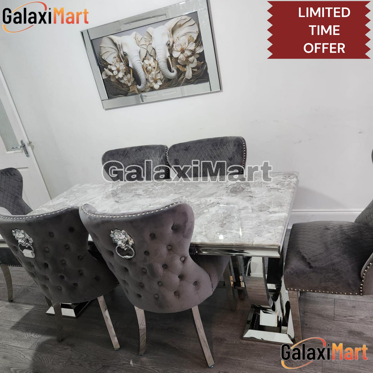 Ariaana Marble Dining Table With Chairs