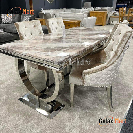 Ariaana Marble Dining Table With Chairs