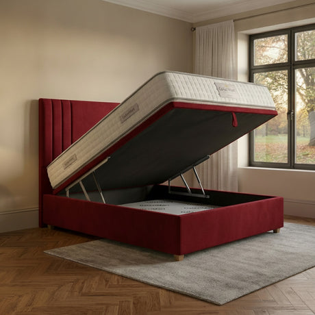 Red Burlington Ottoman Bed | Premium Gas-Lift Storage – burlington-ottoman-bed_C