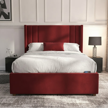Red Burlington Ottoman Bed | Premium Gas-Lift Storage – burlington-ottoman-bed_F_1
