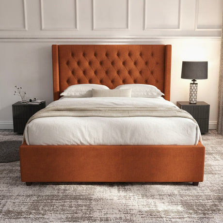 Burnt Orange Camden Ottoman Bed with Gas-Lift Storage – camden-ottoman-bed_F_1