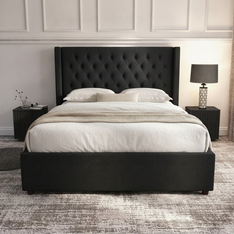 Ebony Camden Ottoman Bed with Gas-Lift Storage – camden-ottoman-bed_F_1