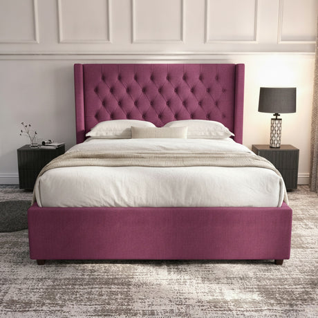 Camden Ottoman Bed - Cerise Gas-Lift Storage Bed – camden-ottoman-bed_F_1