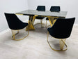 Gold Dining Table With Chairs