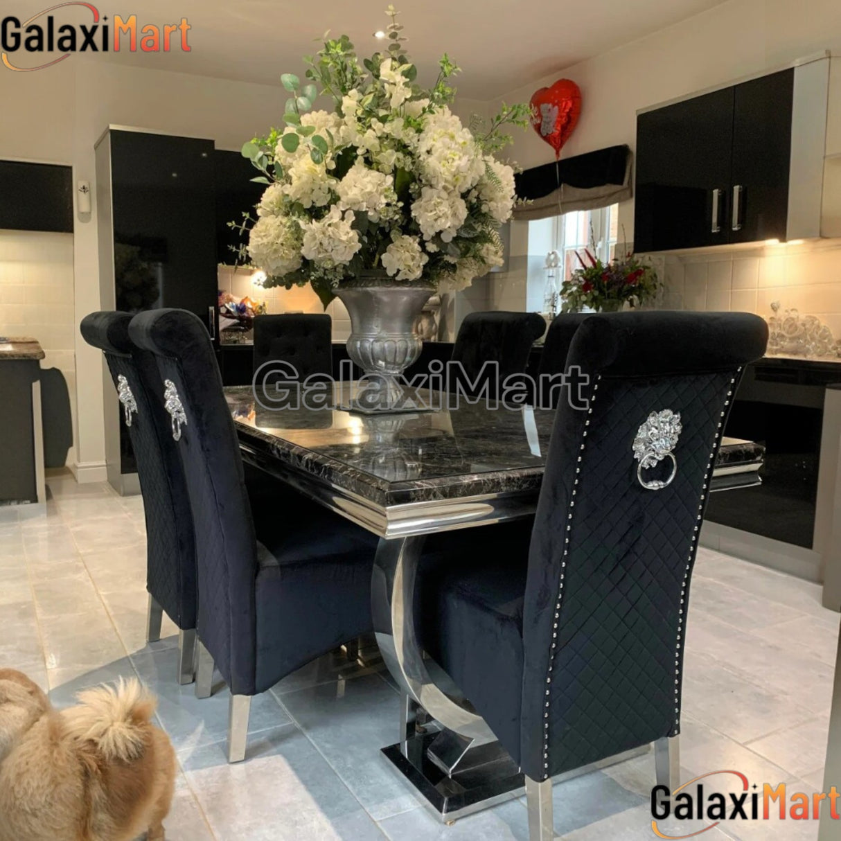 Ariaana Marble Dining Table With Chairs