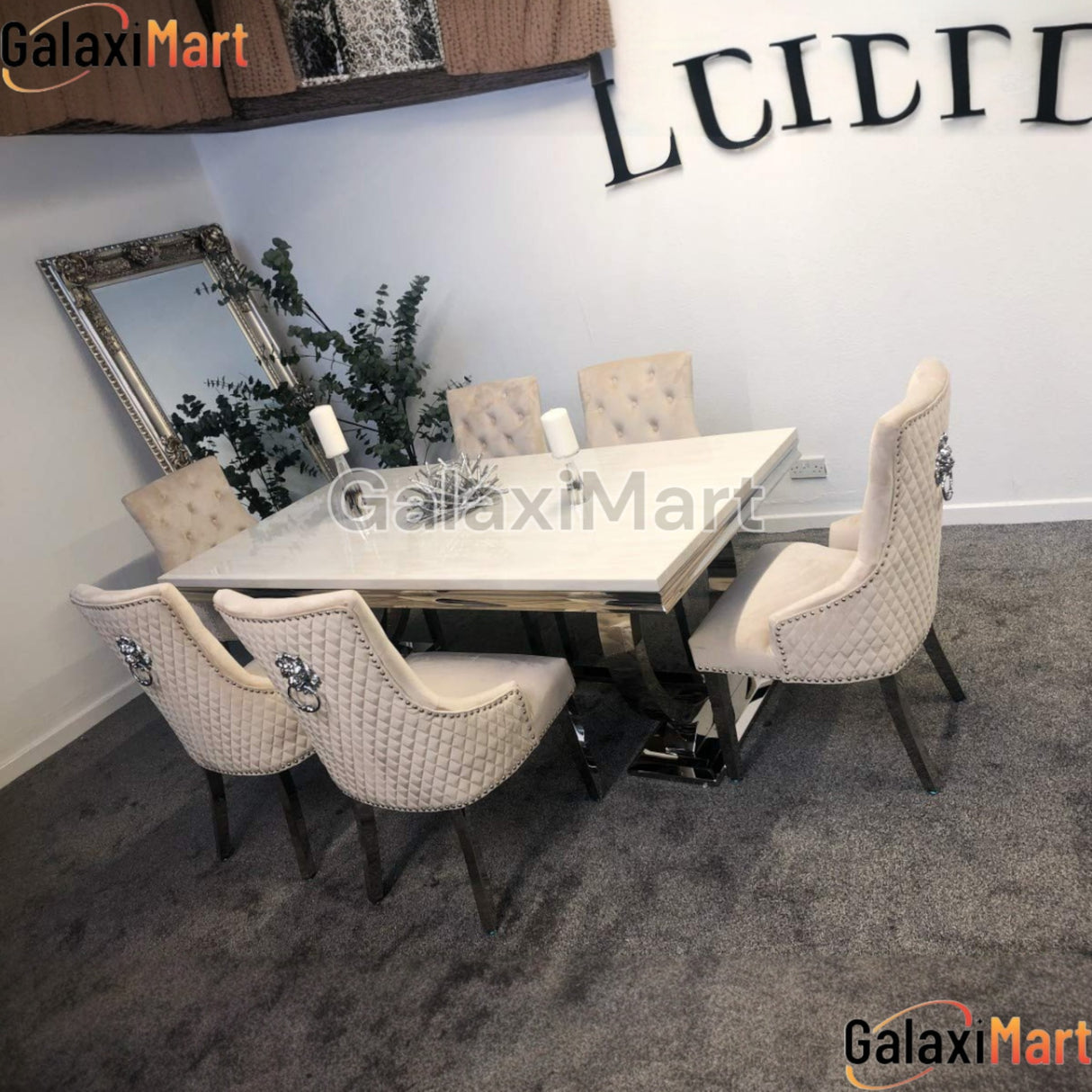 Ariaana Marble Dining Table With Chairs