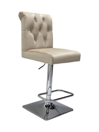 Sophia mink velvet bar stool, rear lion knocker detail