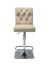 Sophia mink velvet bar stool, side profile