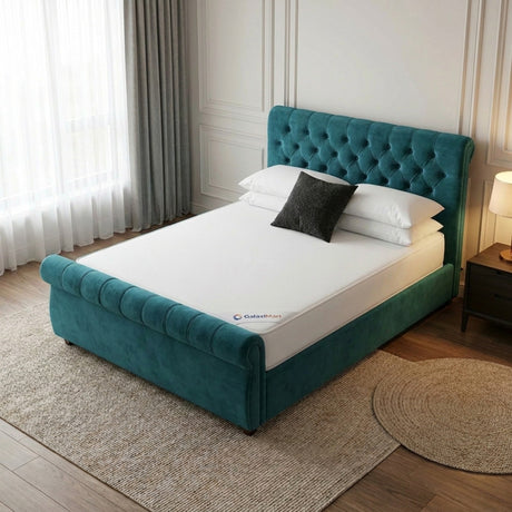 Melbourne Upholstered Bed 3FT Single to 6FT Super King with Free Tall Headboard Luxury Bed Frame