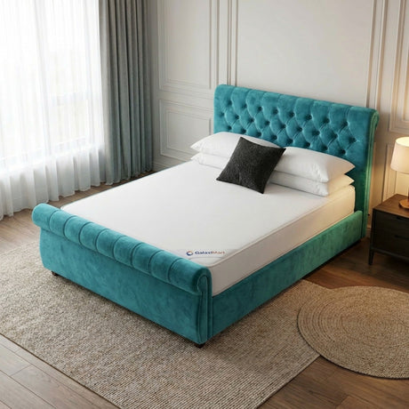 Melbourne Upholstered Bed 3FT Single to 6FT Super King with Free Tall Headboard Luxury Bed Frame
