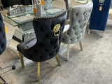 Louis Gold Dining Table With Chairs