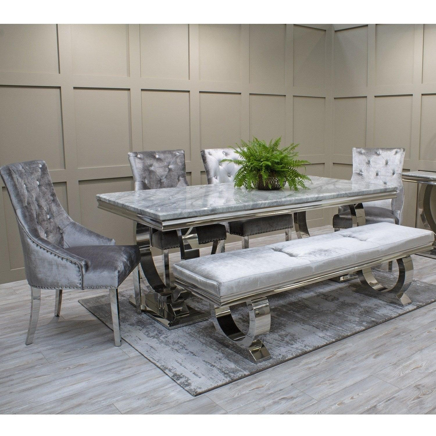 Ariaana Marble Dining Table With Chairs