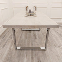 Freya light pine dining table in styled dining room
