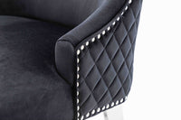 Black lion knocker chair, side profile