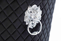 Black lion knocker chair, rear detail