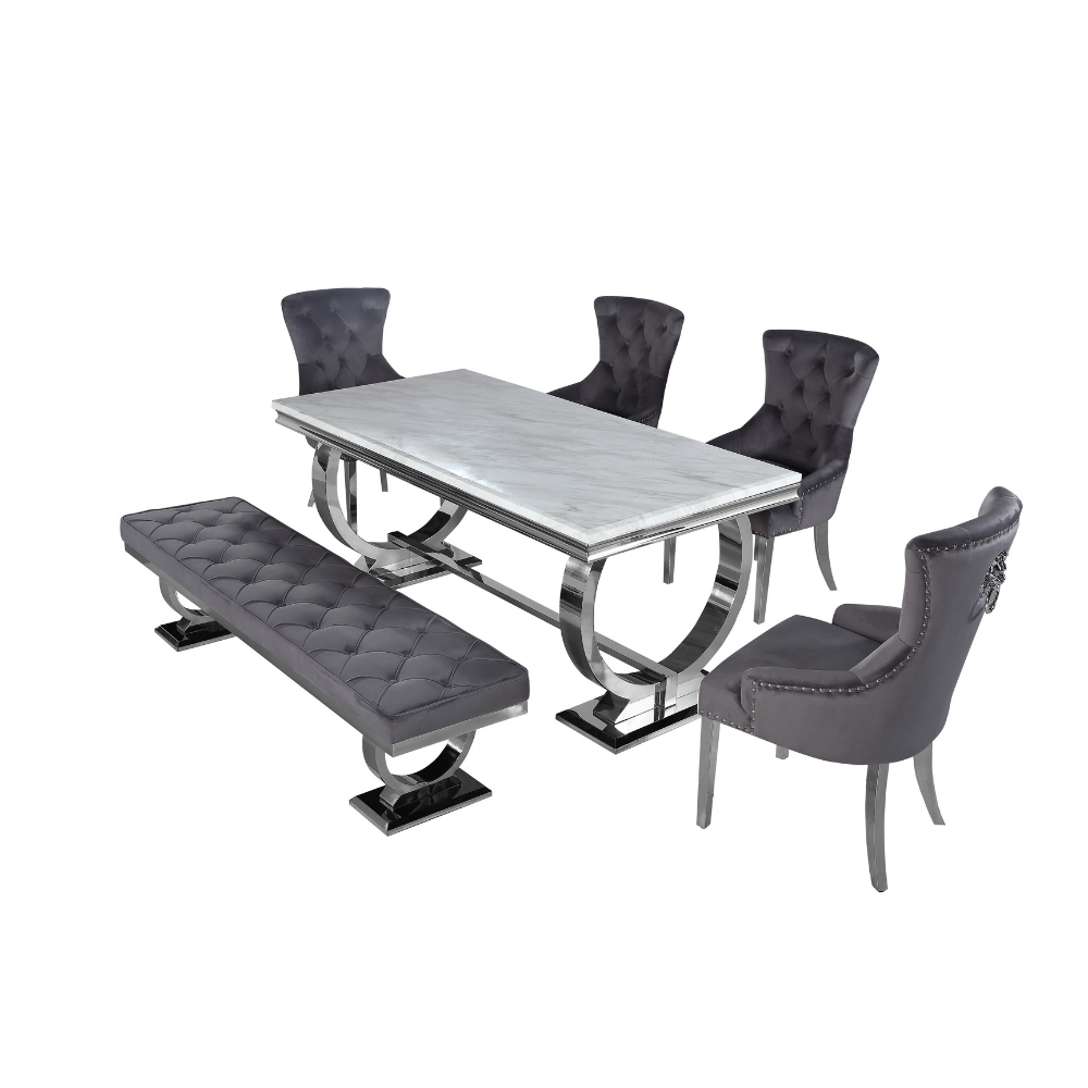Ariaana Marble Dining Table With Chairs
