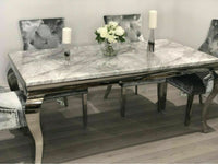 Silver grey knocker chair, product shot